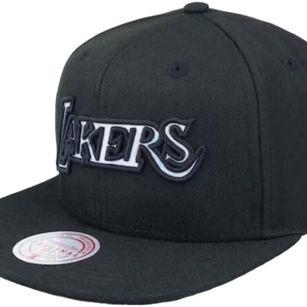 Mitchell & Ness Los Angeles Lakers Wordmark Iridescent Snapback NBA Cap